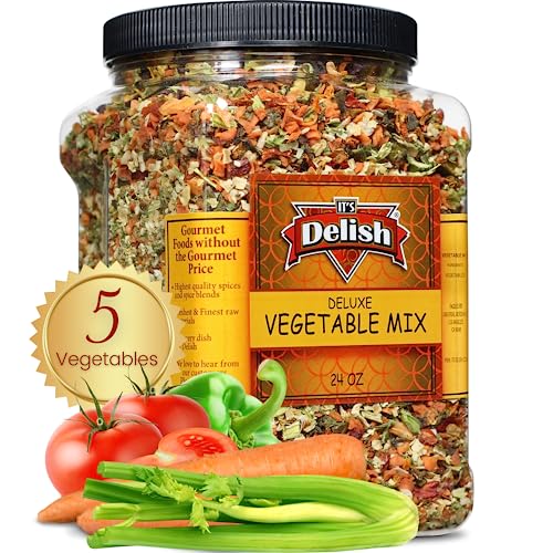 It's Delish Deluxe Dried Vegetable Soup Mix by Its Delish, 24 Oz (1.5 Lb) Jumbo Container of Dehydrated Vegetables - Image 1