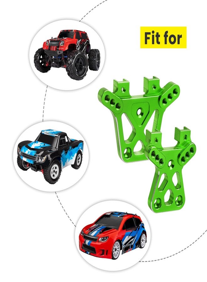 Hobbyfire Metal Aluminum Shock Tower Front & Rear Damper Stay for 1/18 Traxxas LaTrax Teton Desert Prerunner SST, Replace Parts 7637 (Green) - Image 2
