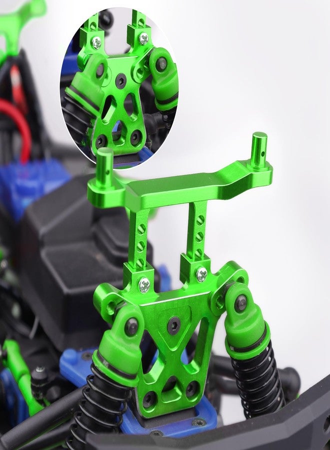 Hobbyfire Metal Aluminum Shock Tower Front & Rear Damper Stay for 1/18 Traxxas LaTrax Teton Desert Prerunner SST, Replace Parts 7637 (Green) - Image 3