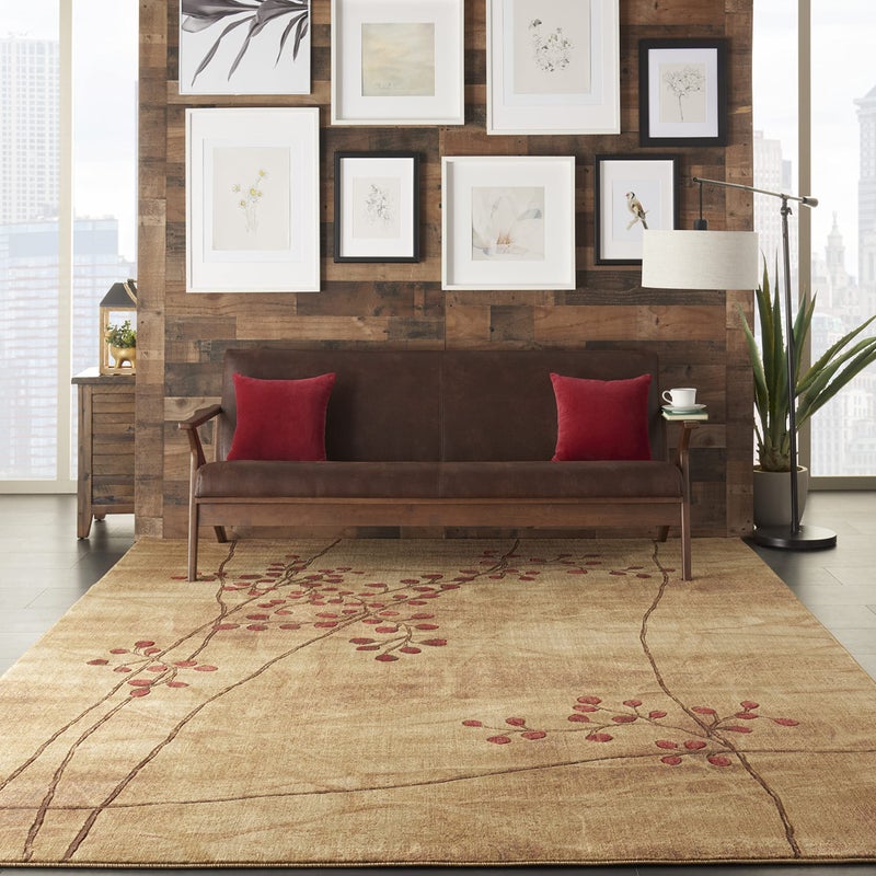 Nourison Nourison Somerset Rustic Latte 9 x 12 Area Rug Easy Cleaning Non Shedding Bed Room Living Room Dining Room Kitchen 9x12 