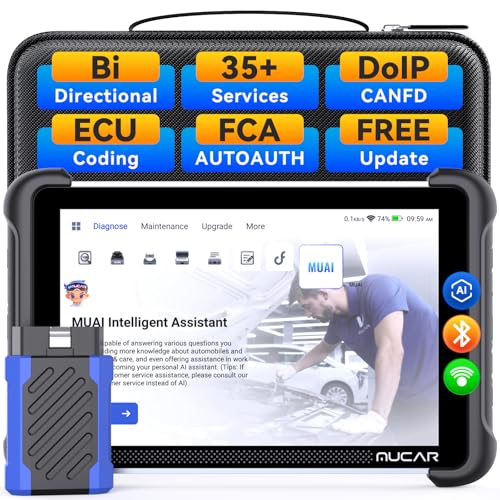 MUCAR 892BT AI-Assisted Bidirectional Scan Tool, Full System OBD2 Scanner, Bi-Directional OBD2 Scanner Diagnostic Tool,ECU Coding, 35 Services, FCA Autoauth, CANFD and DOIP, Free Lifetime Upgrade - Image 1