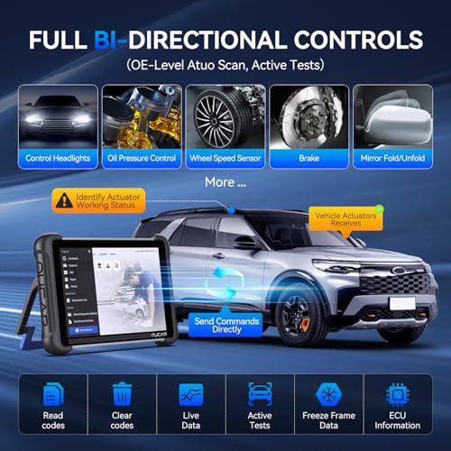 MUCAR 892BT AI-Assisted Bidirectional Scan Tool, Full System OBD2 Scanner, Bi-Directional OBD2 Scanner Diagnostic Tool,ECU Coding, 35 Services, FCA Autoauth, CANFD and DOIP, Free Lifetime Upgrade - Image 5