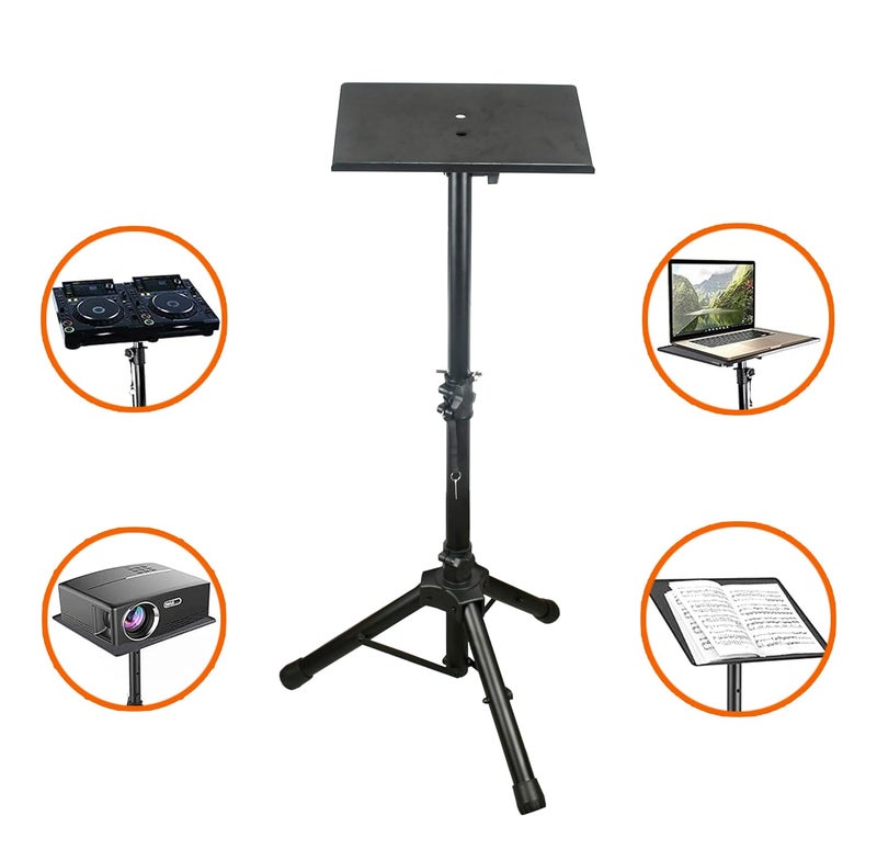Softline Pro Heavy Duty Multipurpose Adjustable Portable Tripod Stand for Workstation Music DJ Projector Mixer Projector Laptop Stand Professional & Height Adjustable (SP-PS003) - Image 2