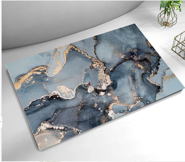 Mantavya Bathroom Mat WaterAbsorbing Bath Mat QuickDrying Mat NonSlip Mat Household Carpet Mat Super Water Absorbent Floor Mat AntiSlip Doormat Carpet - Image 1