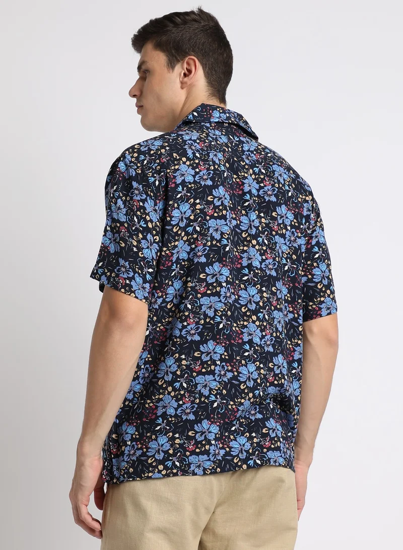 Dennis Lingo Multicolor Relaxed Fit Shirt for Men - Rayon