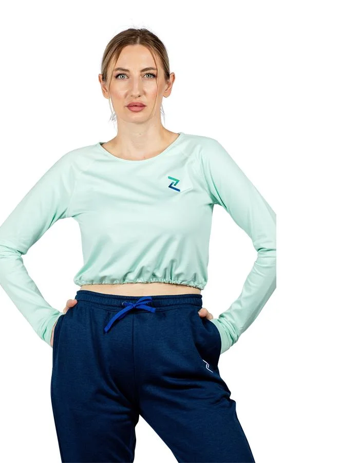 ZAECY Women's Full Sleeve Crop Top