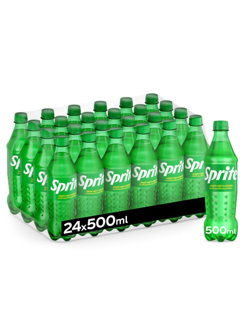 Sprite Lemon Lime Carbonated Soft Drink Bottle Pack 24 x 500ml PET - Image 1