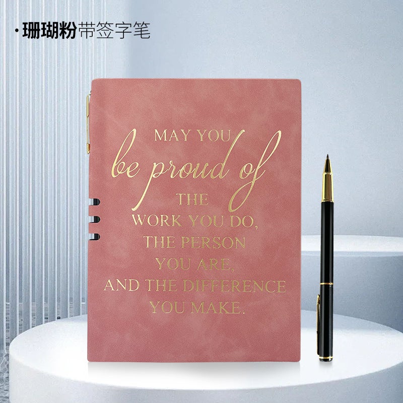 Incentive Notebook Can Be Inserted Into The Pen Leather Surface, Temu Gift, Hand Ledger, Notepad, Ready For Rechargeable Version - Image 1
