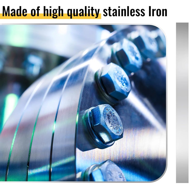 Blulu بلولو 24 قطعة شرائط من الفولاذ المقاوم للصدأ 304 بعرض 1 بوصة وطول 12 بوصة مجموعة متنوعة من سمك 8 أحجام ورقة معدنية رقيقة لأدوات ملء الفجوات في المطبخ وتحسين المنزل - Image 5