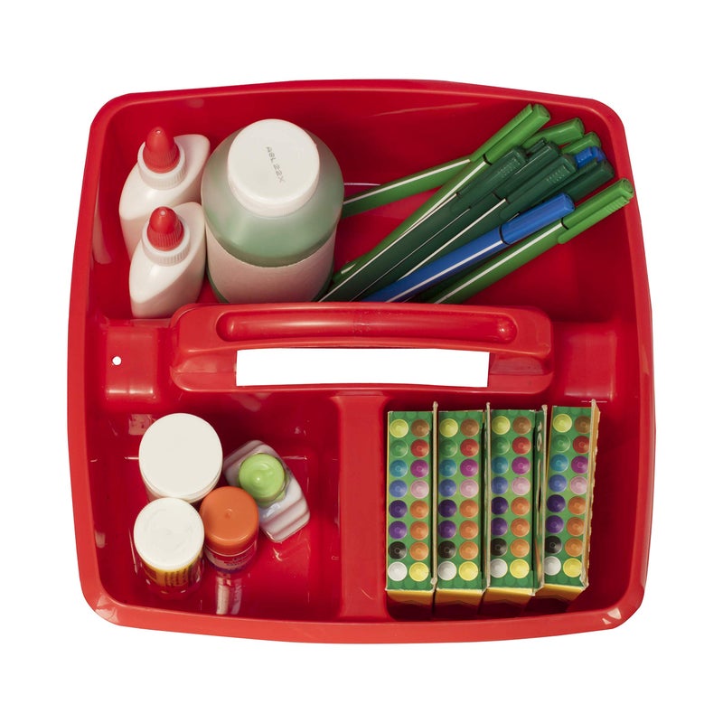 Storex Classroom Caddy, 9.25 x 9.25 x 5.25 Inches, Assorted Colors, Color Assortment Will Vary, Case of 6 (00940U06C), Small Caddy - Image 5
