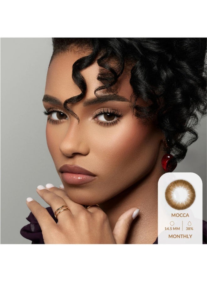 Amara Unisex Mocca Monthly Disposable Contact Lenses, Color Contact Lenses, Cosmetic Contact Lenses, Brown Contact Lenses - Image 4