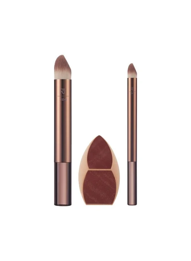 REAL TECHNIQUES RT Makeupsaver Sponge + Brush TriO