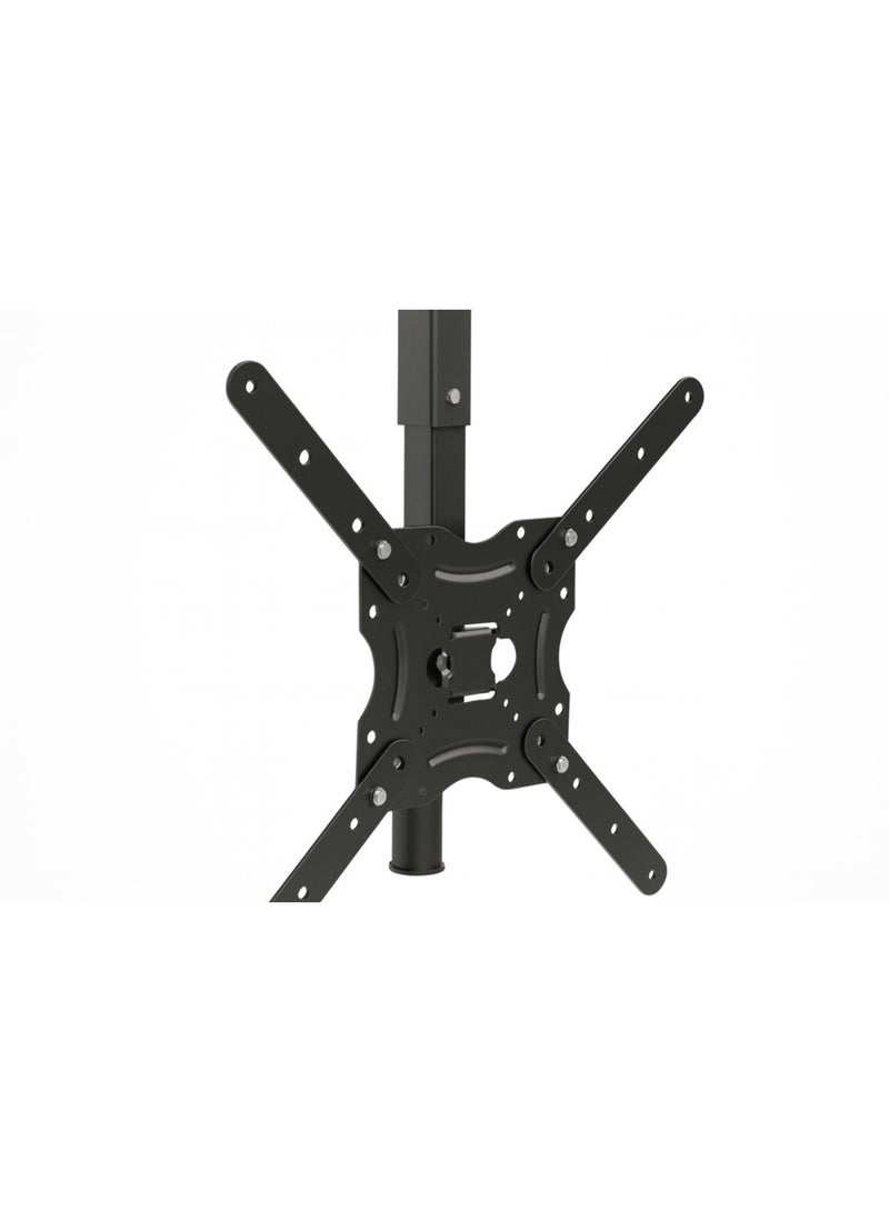 Vontech VT-13955 Ceiling TV Mount, 39 To 55 Inch LCD And LED Compatible, 360 Degree Rotation, 25 Degree Tilt, VESA 150 x 150 200 x 100 200 x 200, 25 kg Load (Black) - Image 2