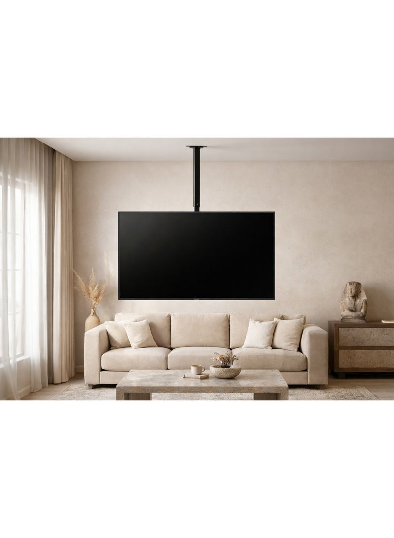 Vontech VT-13955 Ceiling TV Mount, 39 To 55 Inch LCD And LED Compatible, 360 Degree Rotation, 25 Degree Tilt, VESA 150 x 150 200 x 100 200 x 200, 25 kg Load (Black) - Image 4