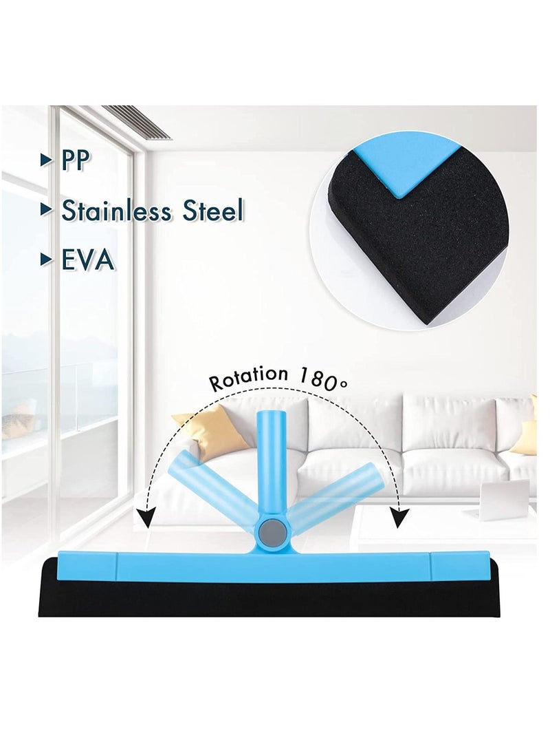 Excefore 3 Parts Floor Squeegee Scrubber Heavy Duty Professional Foam Water Wiper Scraper with Adjustable Knuckle Joint Window Squeegee Cleaner - Image 3