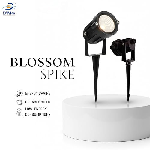 D'Mak Store 3W LED Warm White Spot and Spike Light, Aluminium Die Caste, Rustproof Lights for Garden, Pack of 2 - Image 2