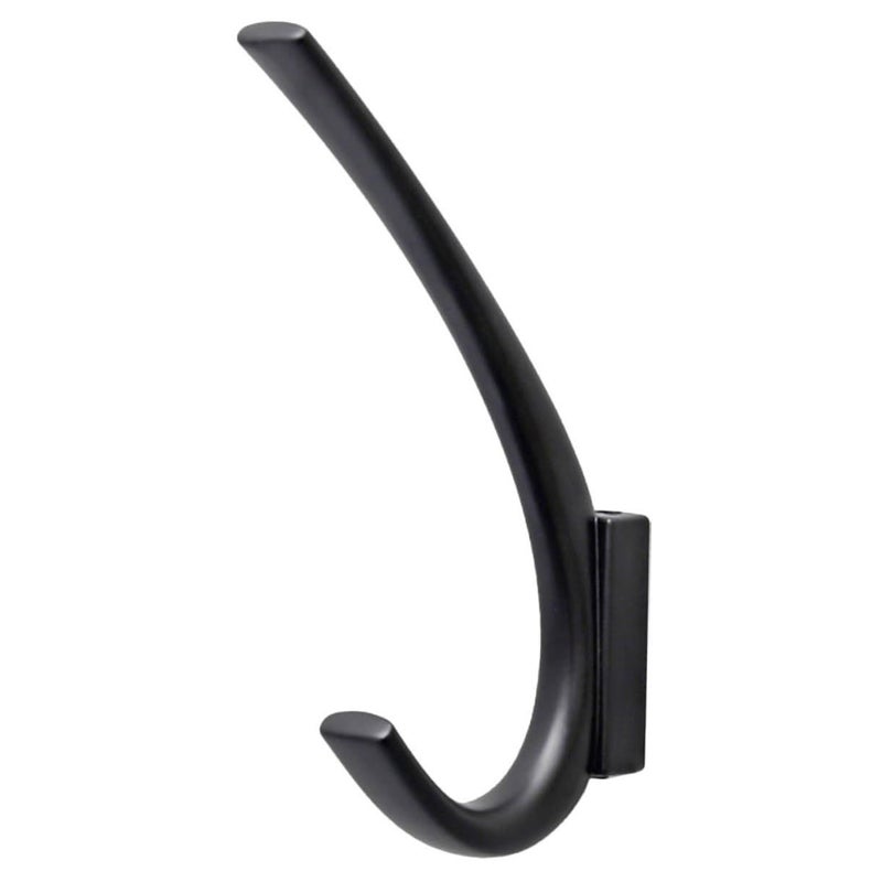 VALICLUD Matte Black Metal Wall Hook Multipurpose Coat and Towel Holder - Image 2