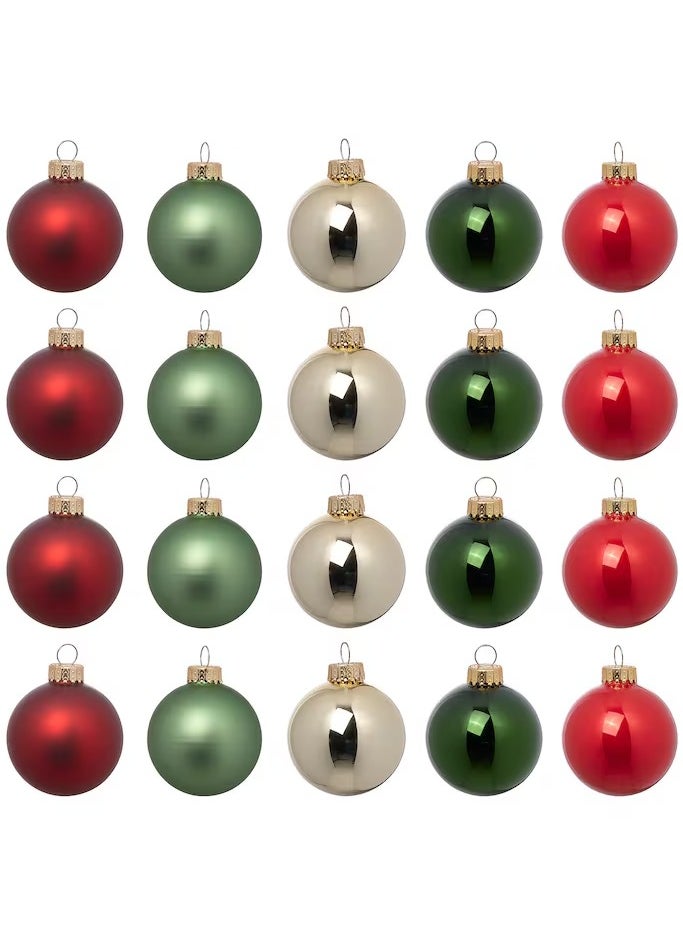Generic VINTERFINT Decoration, bauble, glass mixed colours, 6 cm 20pack  - Image 1