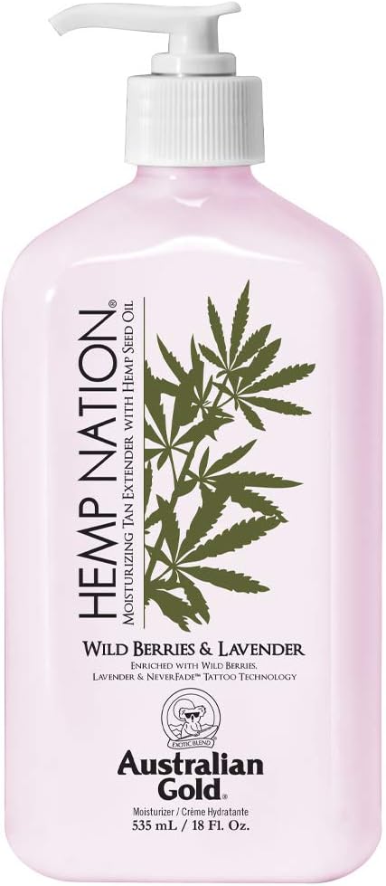 Australian Gold Hemp Nation Wild Berries Lavender Tan Extender Body Lotion 535 ml
