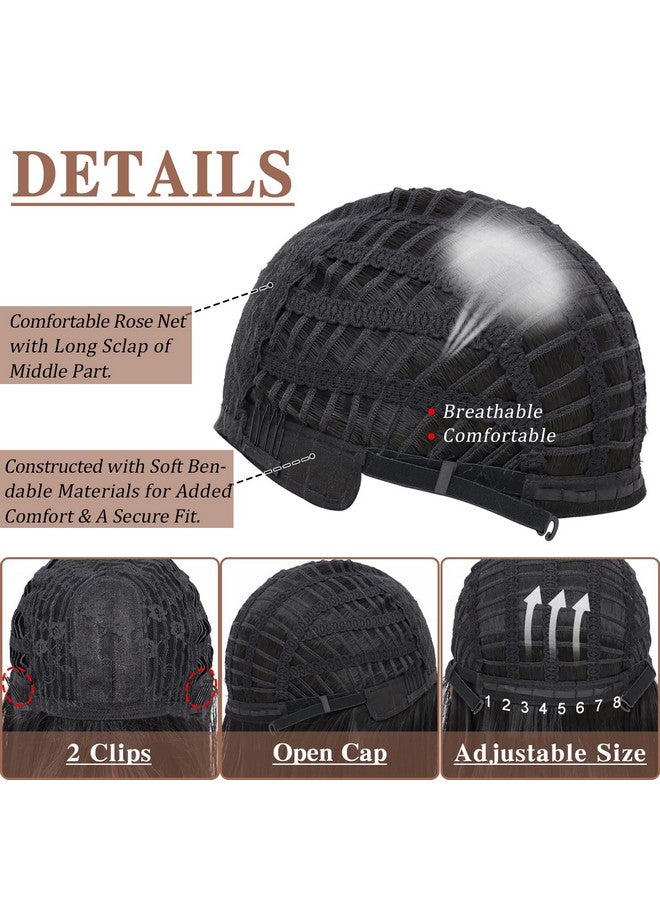 Colorful Queen Olorful Queen Bob Wigs For Women Black Short Bob Wig With Bangs Yaki Straight Synthetic Hair Wigs Daily Costume Wig For Women Natural Looking For Daily Use - Image 4