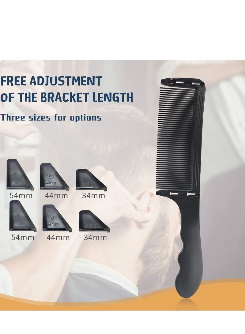 Y&D Salon Professional Positioning Comb Barber Hair Cutting Comb, Curved Suitable for At Home, Salon, or Use, Clipper Cuts and Flattops (Black) - Image 3