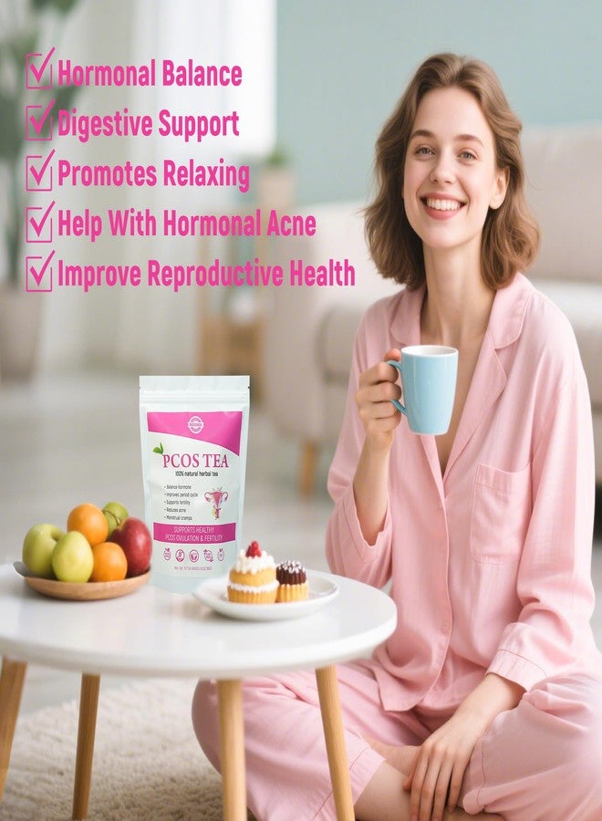 Laicuherb PCOS Spearmint Tea, for Women Hormone Balance & Promote Relaxation and Helps with Hirsutism and Acne, 10 Tea Bags Organic Spearmint Tea for Healthy Ovulation and Fertility - Image 2