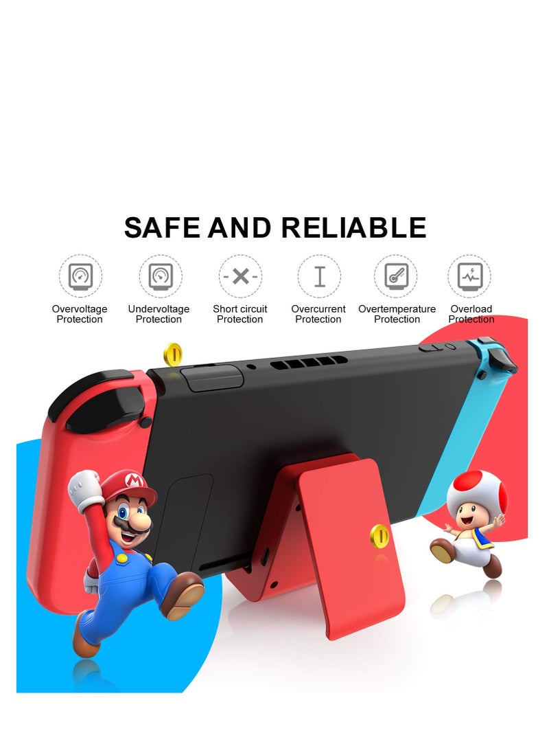KASTWAVE - Switch Stand for Nintendo, KASTWAVE Charging Dock for Nintendo Switch and Nintendo Switch Lite/OLED, Portable Switch Adjustable Charging Stand for Nintendo with USB Type C Charger Port - Image 1