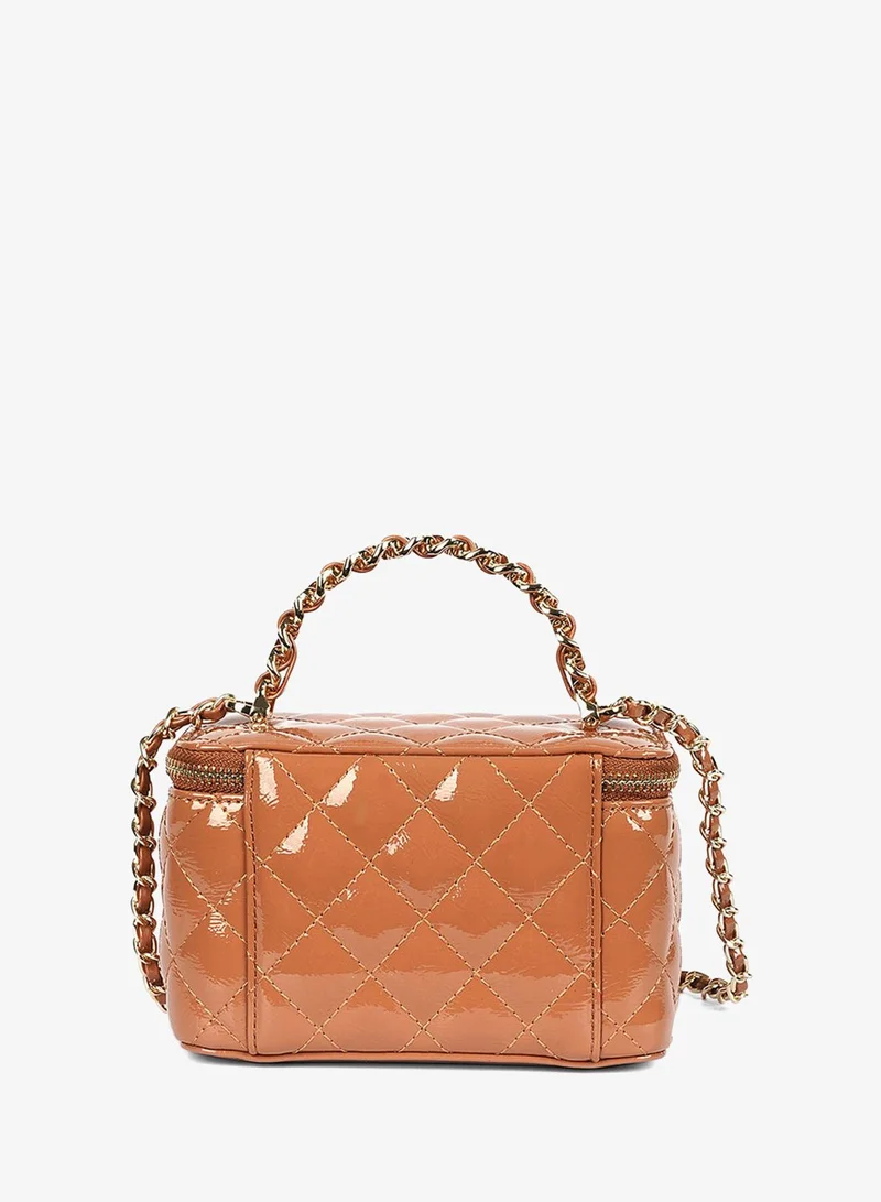 Cuple Brown Quilted PU handbag for Women | Best Price UAE