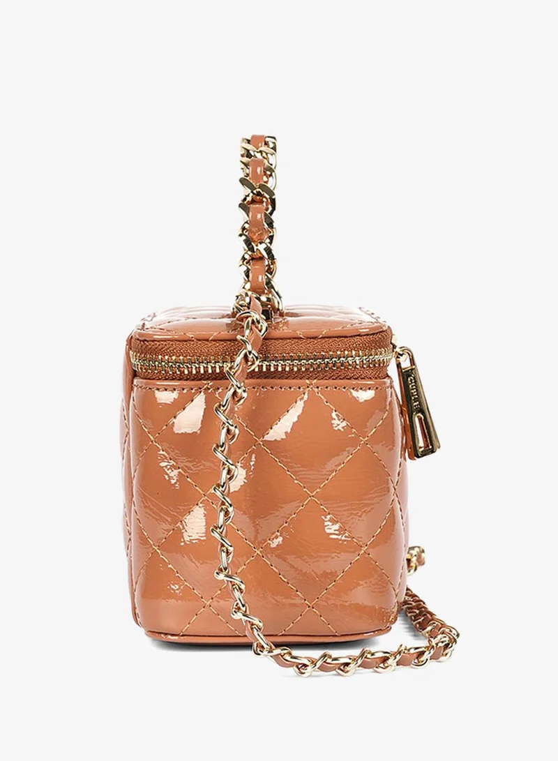 Cuple Brown Quilted PU handbag for Women | Best Price UAE