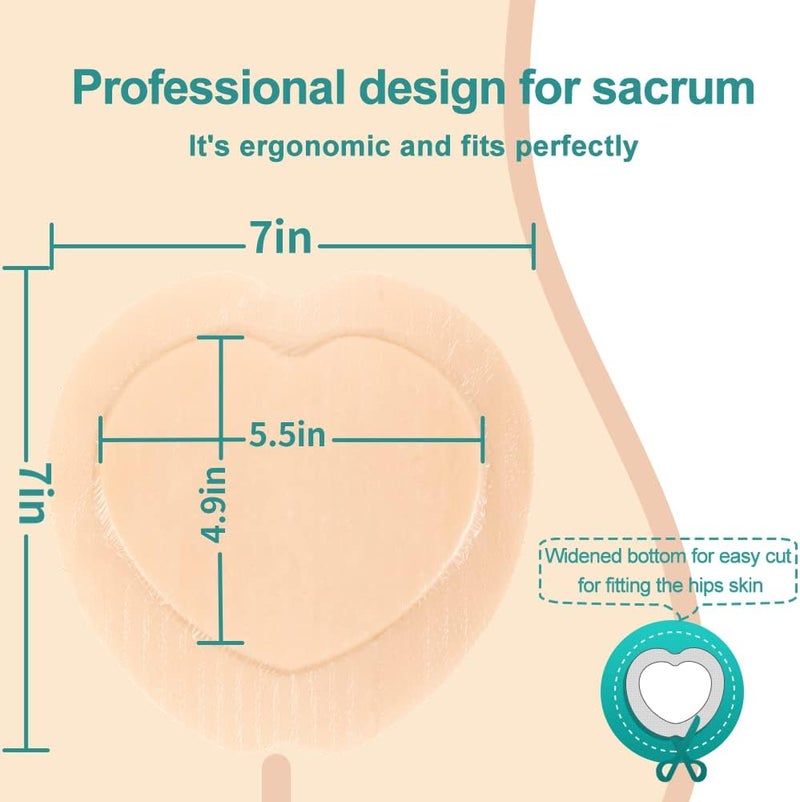 Dimora Sacrum Foam Bandages Silicone Adhesive Border 7x7 Ag Silver Sacrum Foam Wound Dressing 7x7 - Image 4