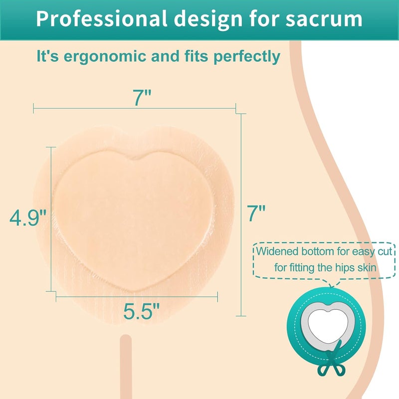 Dimora Sacrum Foam Bandages Silicone Adhesive Border 7x7 Ag Silver Sacrum Foam Wound Dressing 7x7 - Image 5