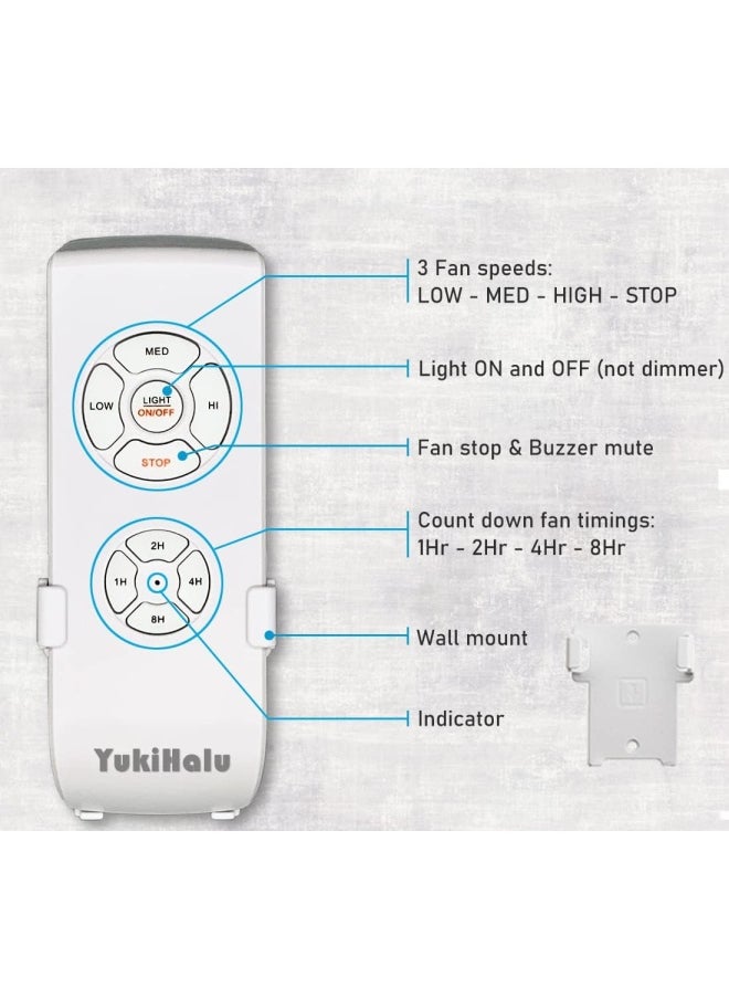 Generic Yukihalu Yukihalu Universal Ceiling Fan Remote Control Kit  - Image 3