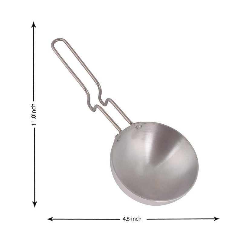 Krishn ROOP Stainless Steel Tadka Pan Sliver Non Stick Tadka Kadhai Iron Non Stick Tadka Kadhai Pack of 5 - Image 3