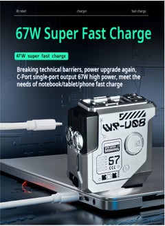 WEKOME 67W Mobile Charger Adapter,30W USB C to Lightning fast chrager,45W Sumsung tablet USB C Charger,Nokia mobile C type charger,iPhone Port Reverse Charging Android Travel Charger,Three-Port Fast Power Adapter Compatible with Huawei,Xiaomi,iPad  - Image 4