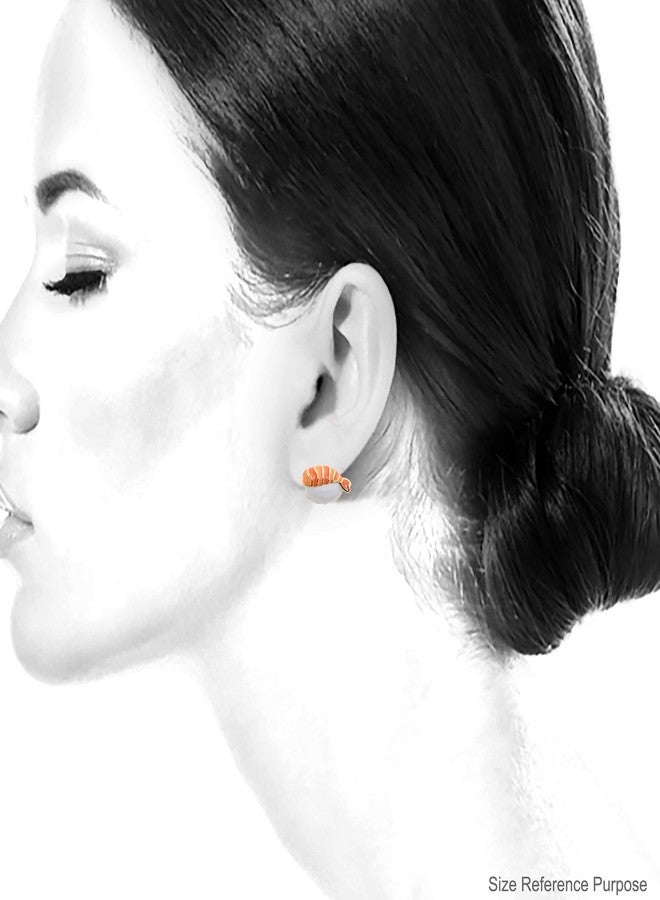 Spinningdaisy Miniature Yummy Sushi Stud Earrings (Shrimp) - Image 4
