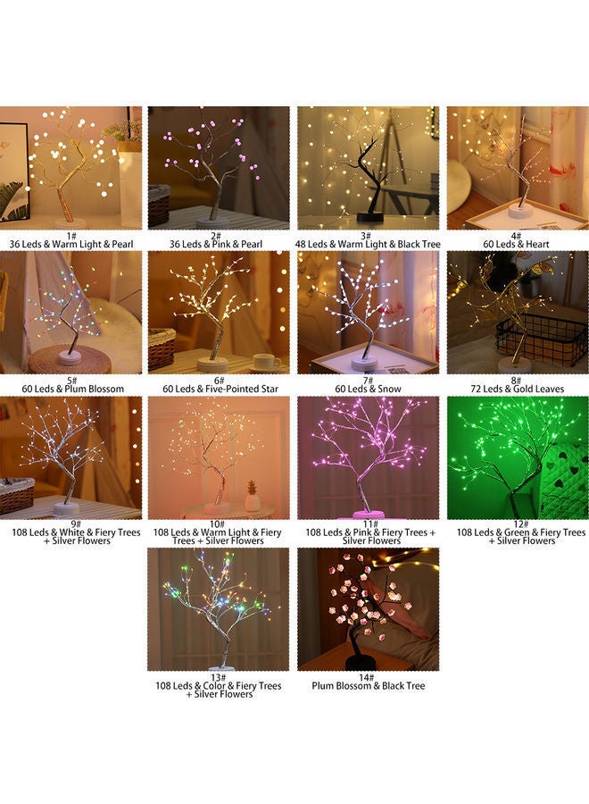 NIBEMINENT lanterns led copper wire lights tree 60 love-tree white 33*4*17cm - Image 5