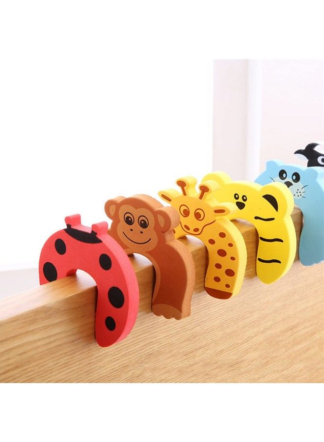 Leeonz Door Finger Pinch Guard 8Pcs Cartoon Animal Door Stop Child Proof Door Slam Stopper Soft Foam Cushion For Kids Safety And Protection From Door Slamming - Image 2
