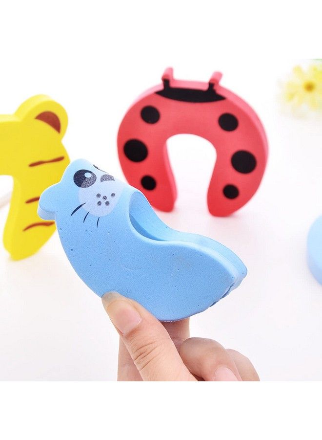 Leeonz Door Finger Pinch Guard 8Pcs Cartoon Animal Door Stop Child Proof Door Slam Stopper Soft Foam Cushion For Kids Safety And Protection From Door Slamming - Image 5