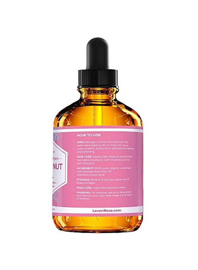 Leven Rose Kukui Nut Oil From Leven Rose 100% Natural Organic (Cold Pressed Unrefined) 4 Oz - Image 5