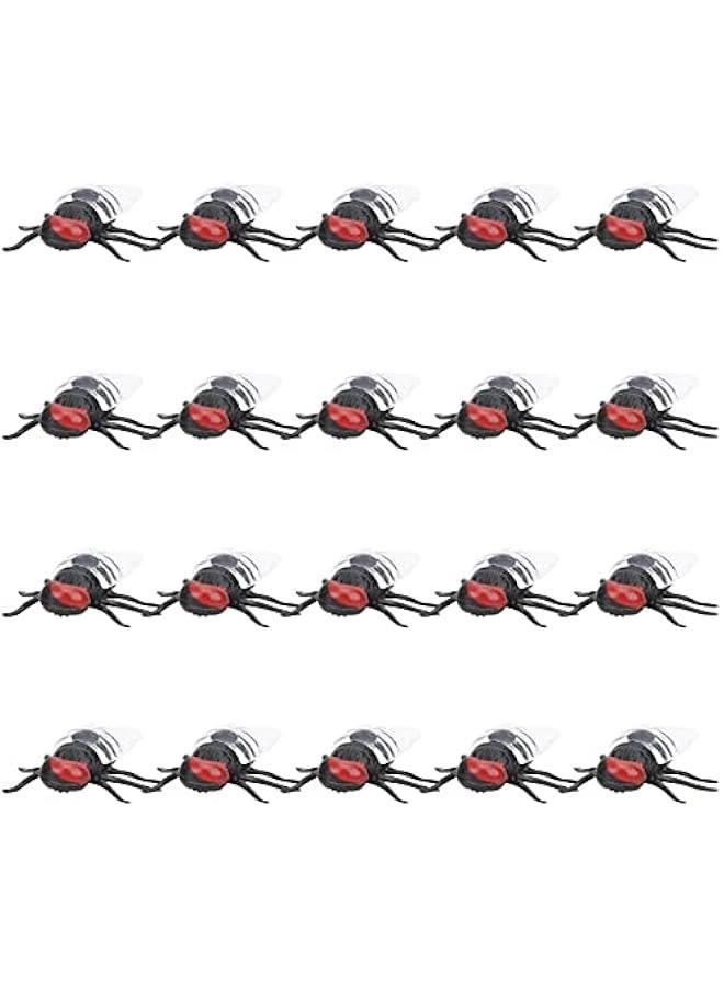 Simulated Toy 20pcs Plastic Party Joke Model Toy Housefly Toy Prank Toy Simulation Fly for Children and Pets(#1) - Image 2