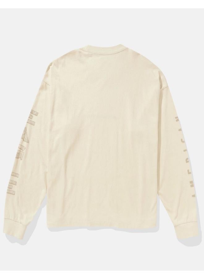 American Eagle AE Long-Sleeve Logo Graphic T-Shirt - Image 2