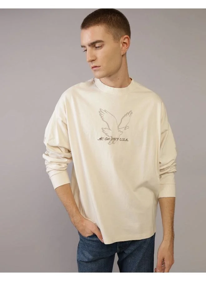 امريكان ايجل AE Long-Sleeve Logo Graphic T-Shirt
