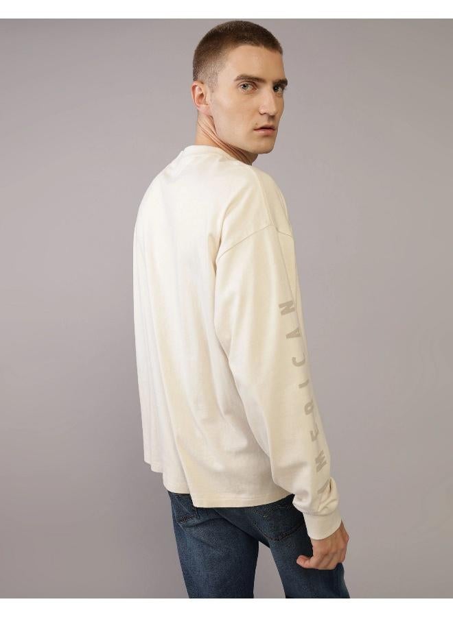American Eagle AE Long-Sleeve Logo Graphic T-Shirt - Image 4