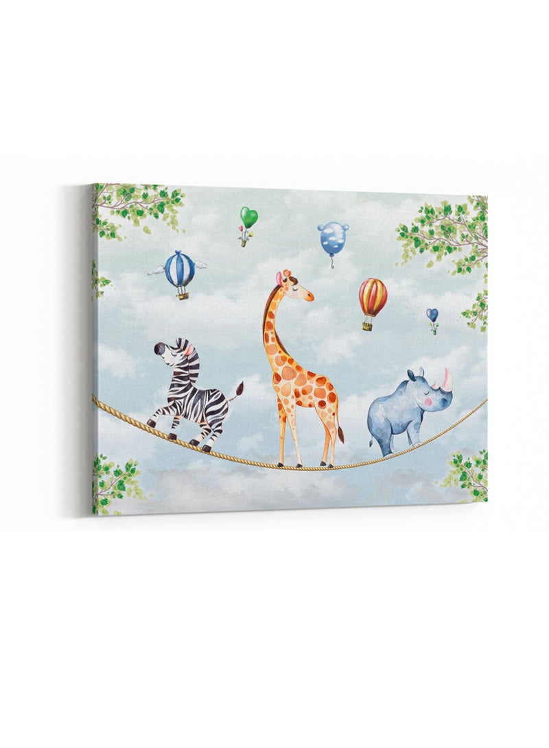 لوحة كانفاس على إطار خشبي بتصميم حيوانات على الحبل، للمنزل، غرفة المعيشة، المكتب، الديكور - Image 4