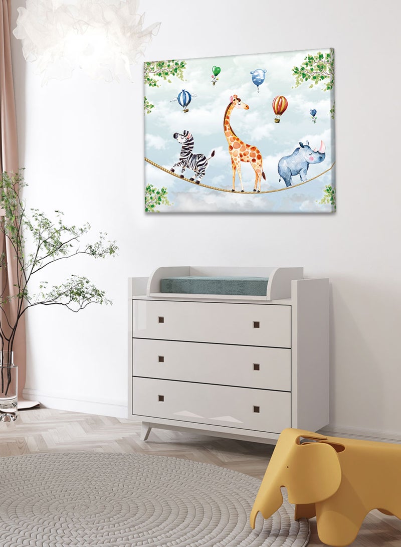 لوحة كانفاس على إطار خشبي بتصميم حيوانات على الحبل، للمنزل، غرفة المعيشة، المكتب، الديكور - Image 3