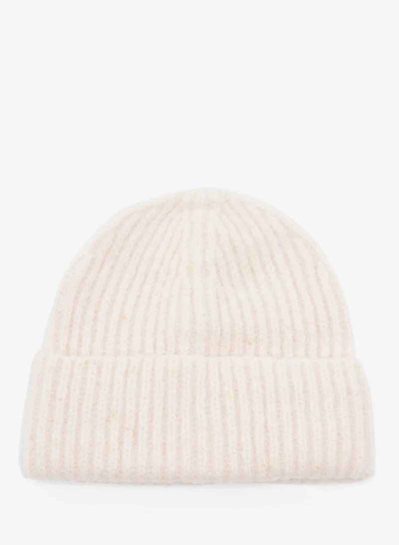 Ginger Knitted Ribbed Beanie