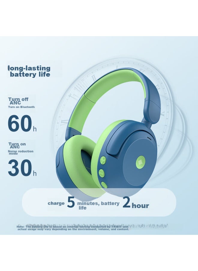 Tribit, Over-ear Noise-cancelling Bluetooth Headphones, Educational Immersive Wireless Headphones Toy, English Class, Music Listening, Learning, Student And Children's Headphones - Image 2