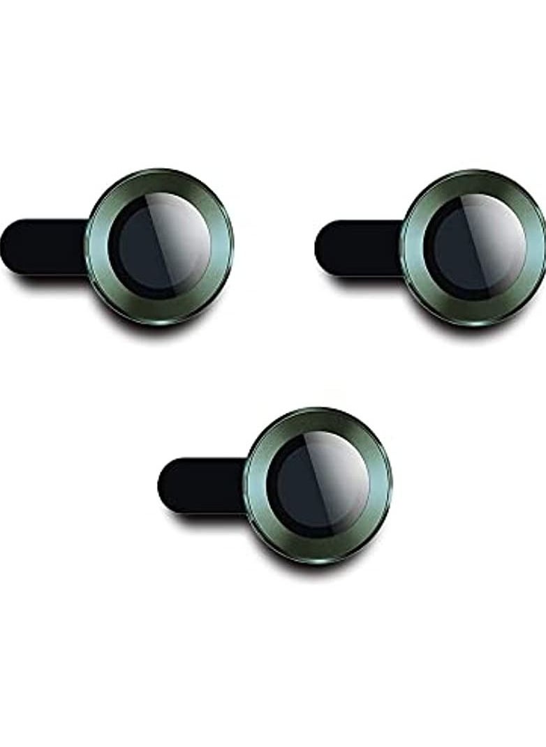 HEXABEX - 3pc iPhone 13 Pro Max/13 Pro Camera Glass, Camera Lens Protector for iPhone 13 Pro and 13Pro Max Green  Black - Image 1