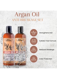 Skin Doctor Argan Oil-Infused Shampoo & Conditioner Pack Anti-Breakage Ultimate Hair Repair Maximum Nourishment No Sulfate No Paraben No Paraffin High content of Antioxidants Essential Fatty Acids & Vitamin E  - Image 3