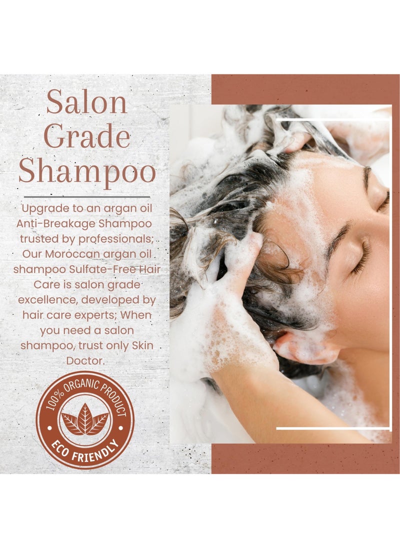 Skin Doctor Argan Oil-Infused Shampoo & Conditioner Pack Anti-Breakage Ultimate Hair Repair Maximum Nourishment No Sulfate No Paraben No Paraffin High content of Antioxidants Essential Fatty Acids & Vitamin E  - Image 4